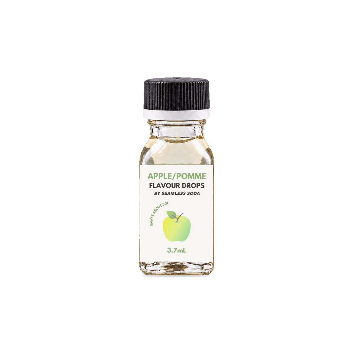 Seamless Soda Apple Flavour Drops, 3.7 mL white-label bottle