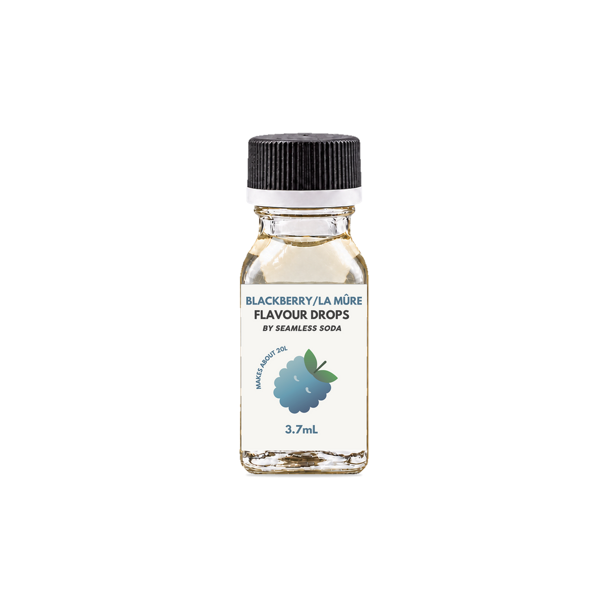 Seamless Soda Blackberry Flavour Drops, 3.7 mL white-label bottle