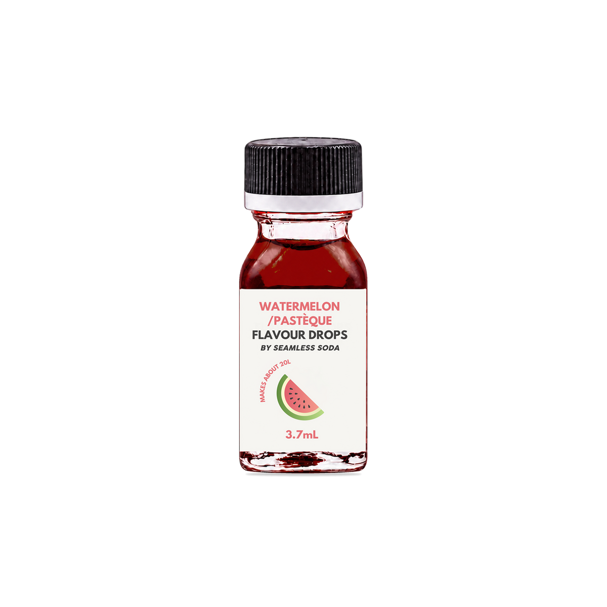 Seamless Soda Watermelon Flavour Drops, 3.7 mL white-label bottle