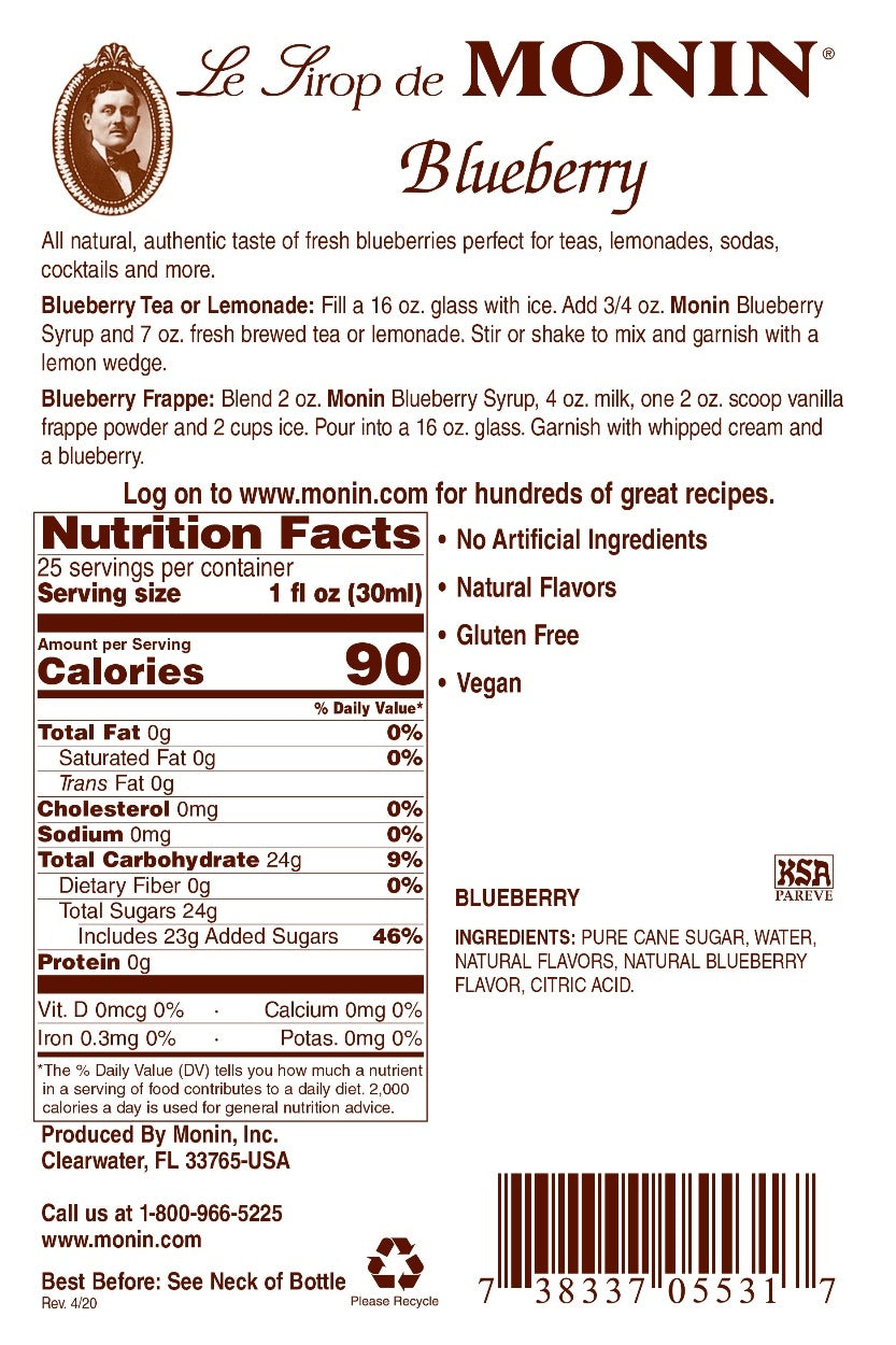 Blueberry Syrup - 750ML