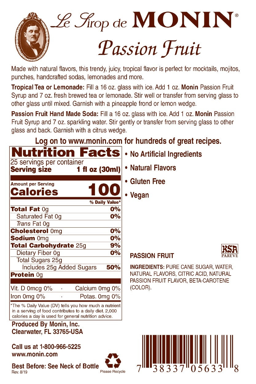 Passion Fruit Syrup - 750ML