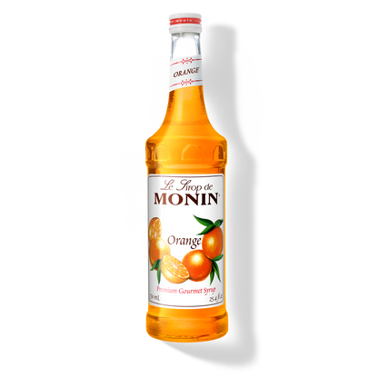 Monin Orange Syrup in a 750 mL glass bottle