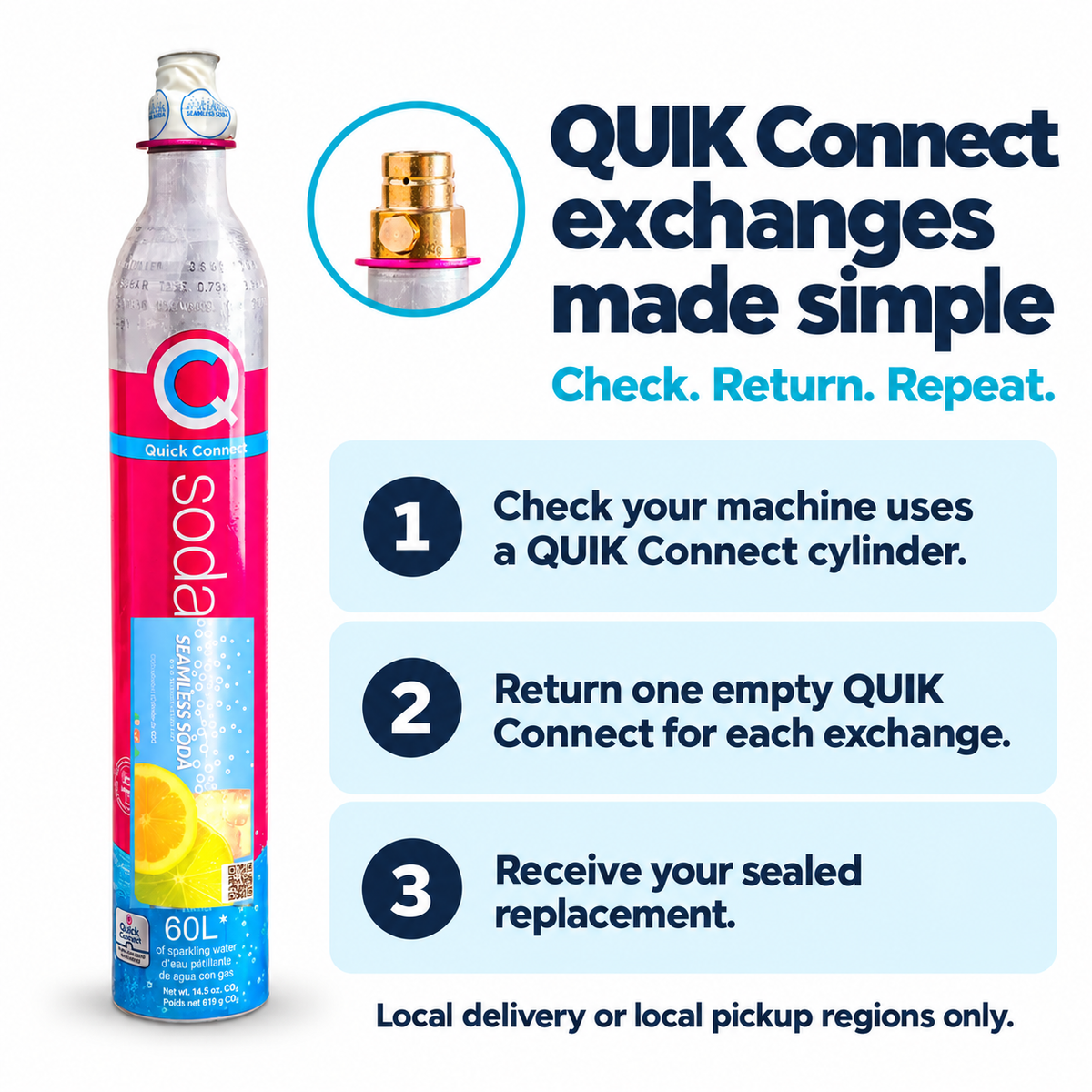 Seamless Soda quik exchange guide