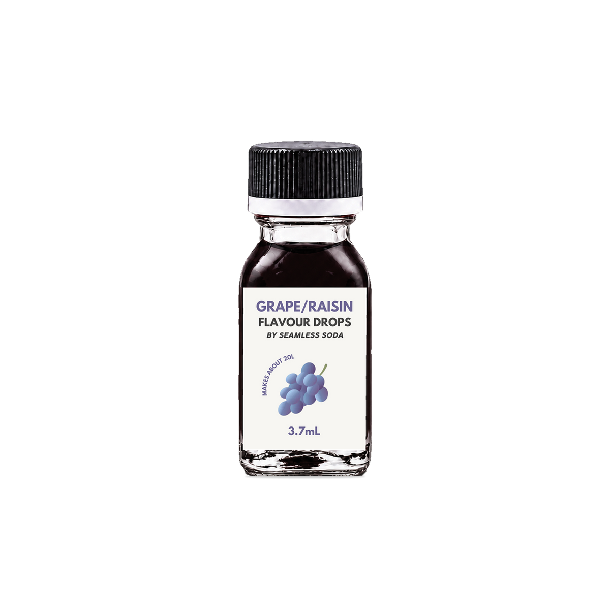 Seamless Soda Grape Flavour Drops, 3.7 mL white-label bottle