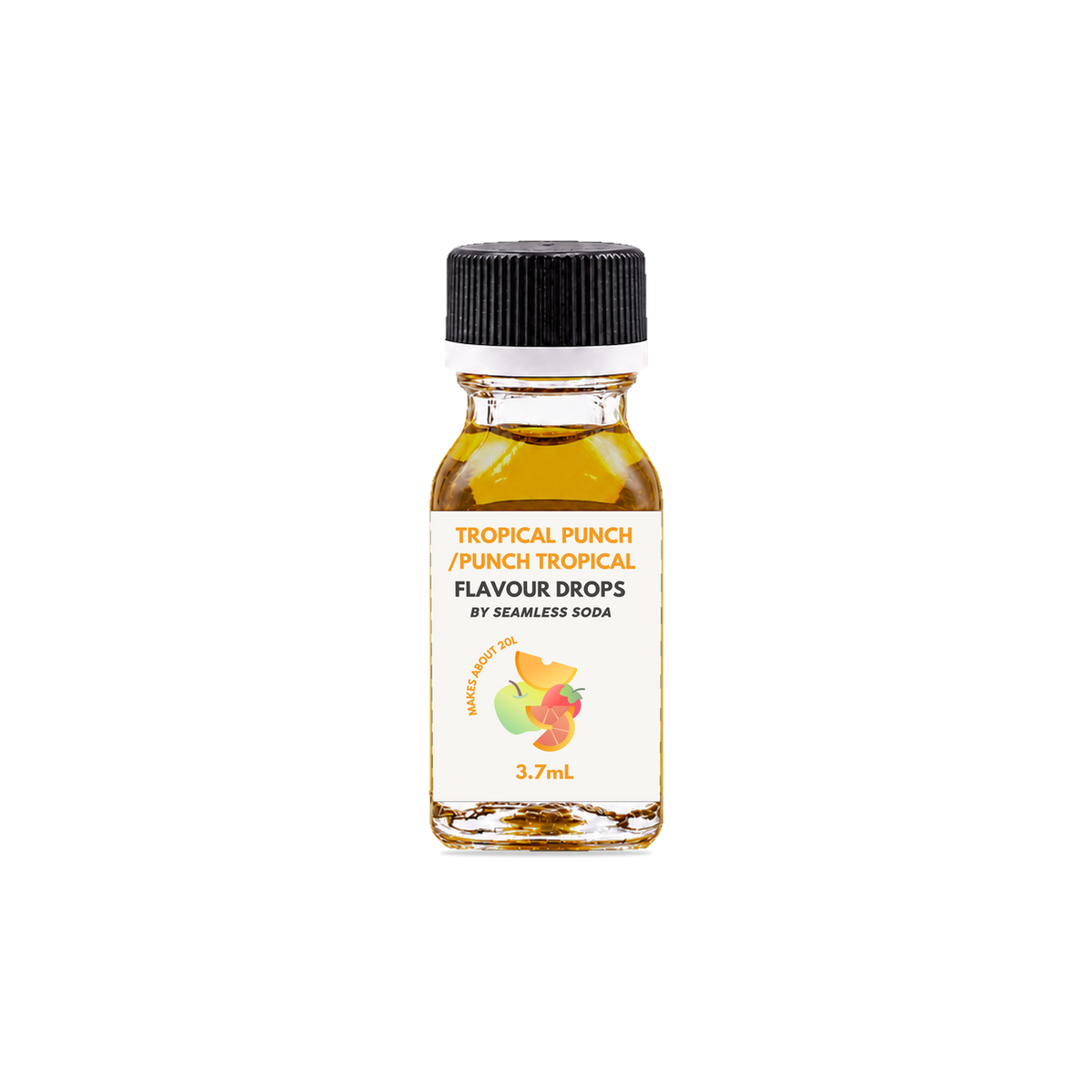Seamless Soda Tropical Punch Flavour Drops, 3.7 mL white-label bottle